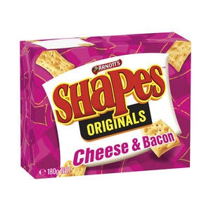 Arnotts Shapes Cheese & Bacon 180g^