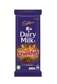 Cadbury Chocolate Block Packed w/Crunchie 180g^