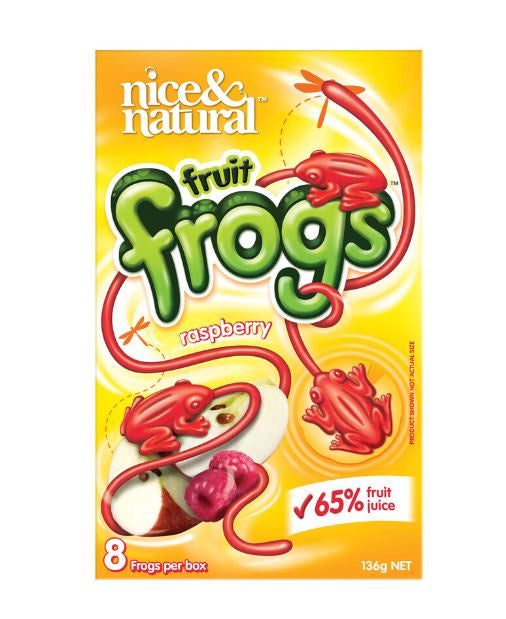 Nice & Natural Fruit Frogs Raspberry 136g