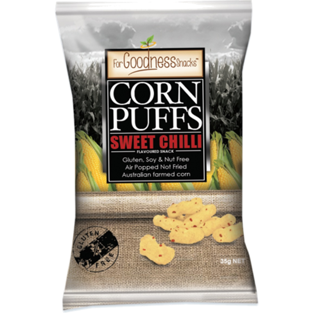 For Goodness Snacks Corn Puffs Sweet Chilli 35g