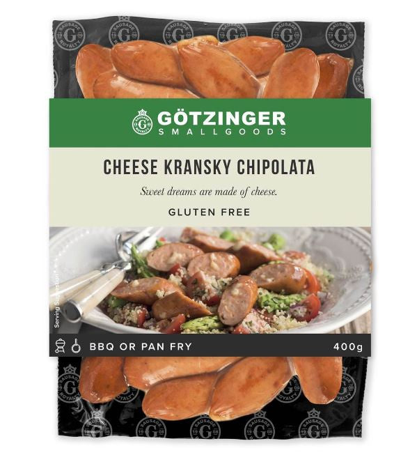 Gotzinger Cheese Kransky Chipolatas 400g