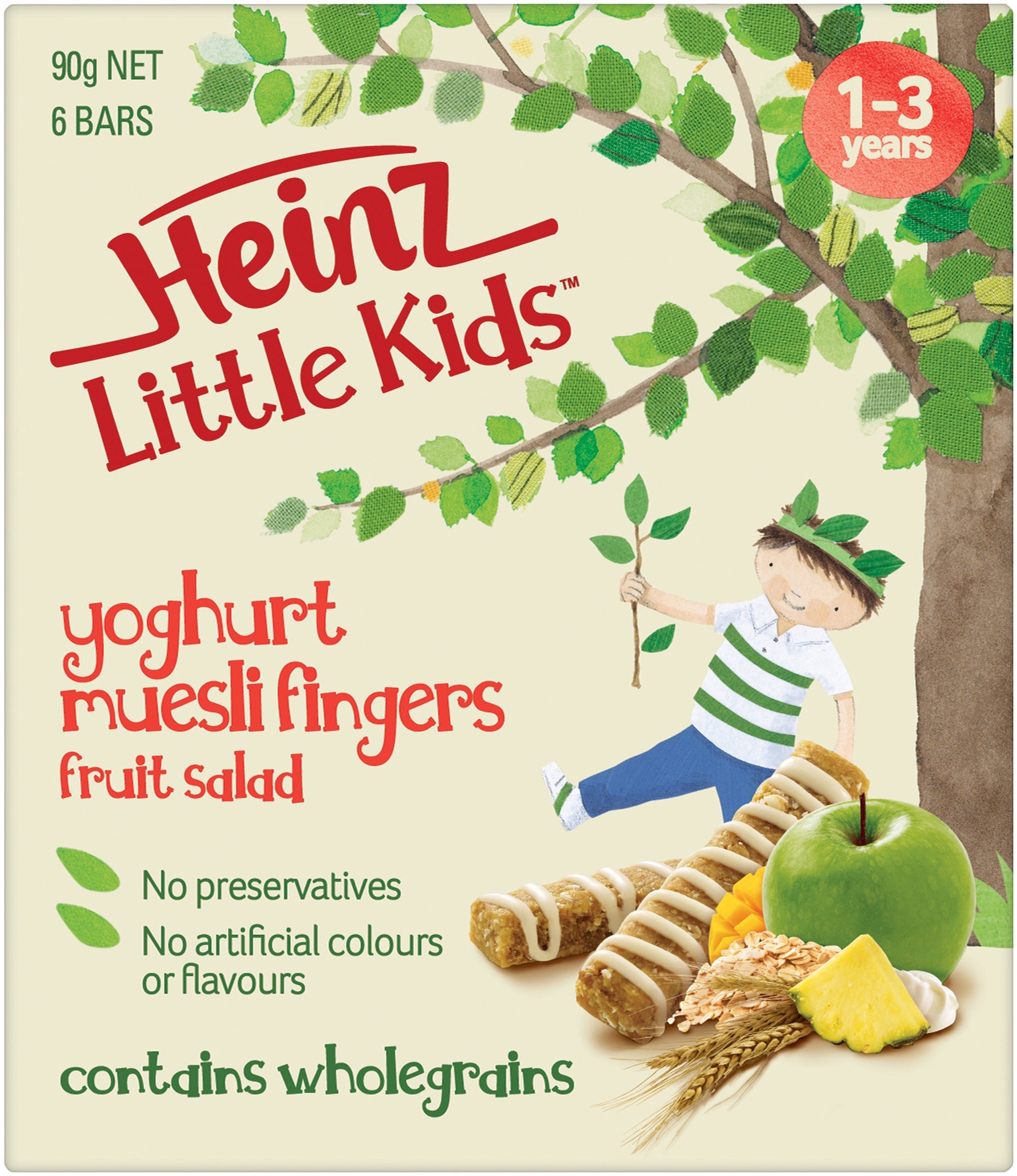 Heinz Yoghurt Muesli Fingers Fruit Salad 1-3Y 6pk