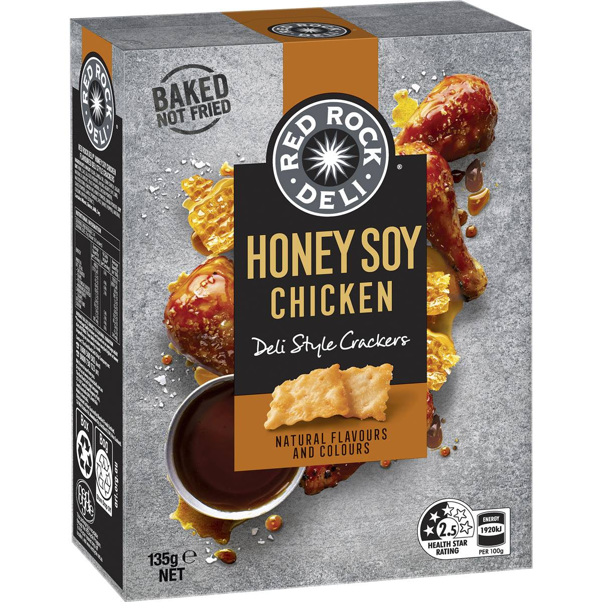 Red Rock Deli Crackers Honey Soy 135g