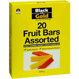 Black & Gold Fruit Bars Assorted 20pk