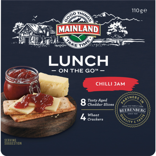 Mainland On The Go Chilli Jam with Cheddar & Crackers 110g