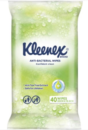 Kleenex Wet Wipes Anti-Bacterial 40pk