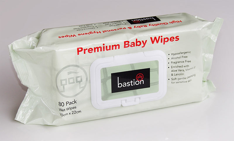 Bastion Premium Unscented Baby Wipes 80pk^