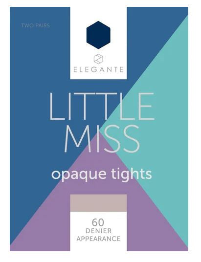 Little Miss 60Denier Tights 2pk - Navy - 9-10Years