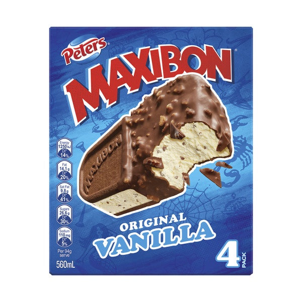 Peters Maxibon Ice Cream Original Vanilla 4 pack