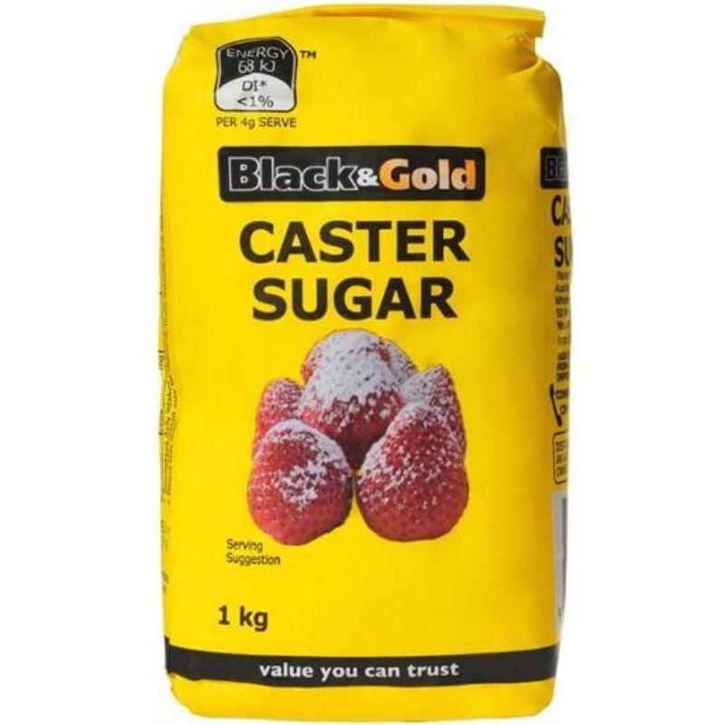 Black & Gold Caster Sugar 1kg^