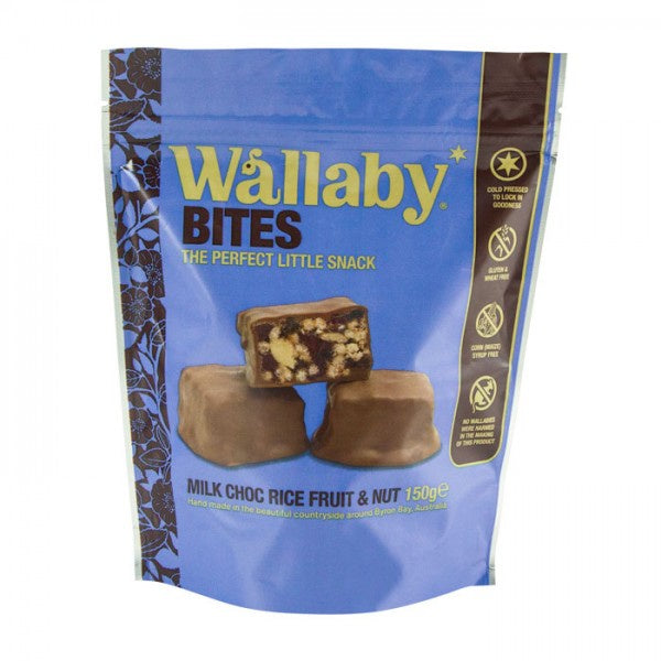 Wallaby Bites Milk  Choc Fruit & Nut 150g