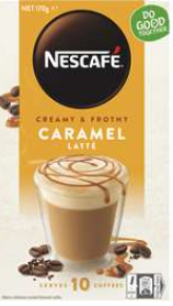 Nescafe Coffee Sachets Caramel Latte 10pk