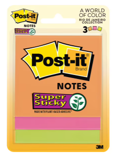 Post It Notes Super Sticky  3pk