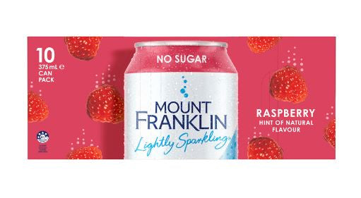 Mount Franklin Lightly Sparkling Raspberry 375ml 10pk