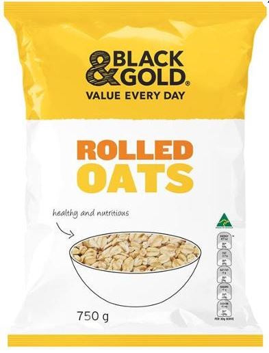 Black & Gold Rolled Oats 750g