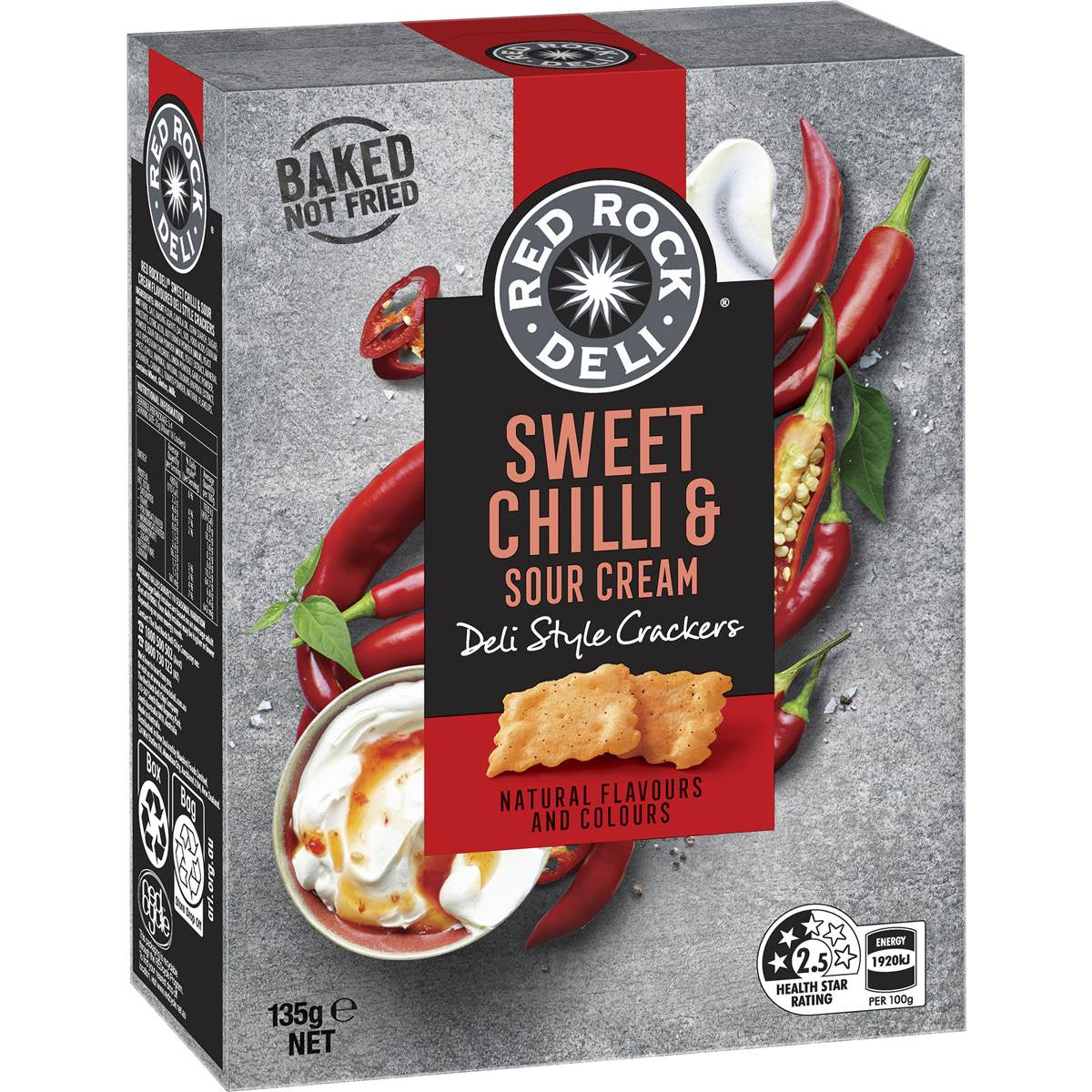 Red Rock Deli Crackers Sweet Chill & Sour Cream 135g