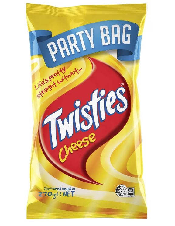 Twisties Cheese Snacks Party Size 270g